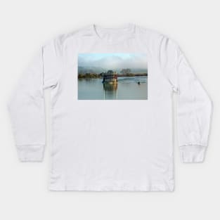 Approaching - Murray Princess, Murray Bridge, South Australia Kids Long Sleeve T-Shirt